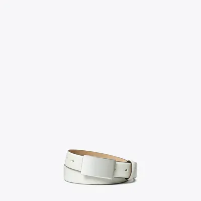 Tory Burch Plate Belt In Blanc