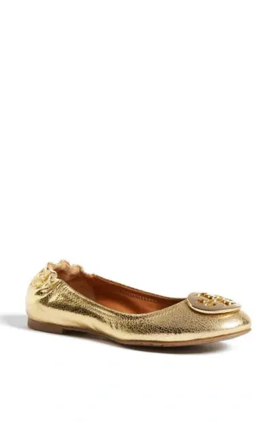 Tory Burch 'reva' Flat In Gold