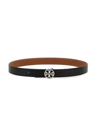 Tory Burch Reversible Miller Belt In Black