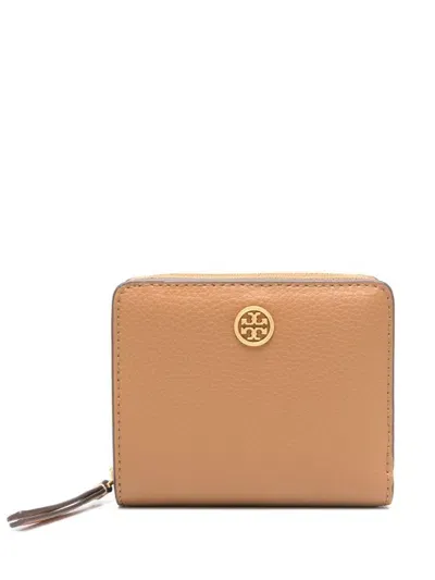 Tory Burch Robinson Bi-fold Wallet In Brown