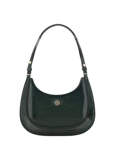 Tory Burch Robinson Shoulder Bag In Evergreen