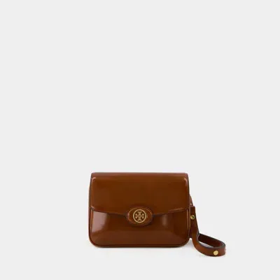 Tory Burch Robinson Spazzolato Bag In Brown