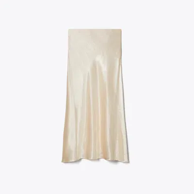 Tory Burch Satin Skirt In French Cream