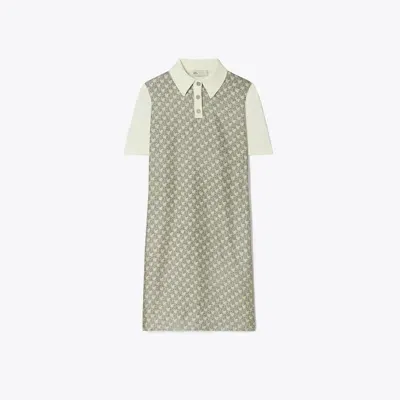 Tory Burch Silk Front Polo Dress In Green