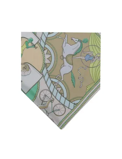 Tory Burch Silk Scarf In Green