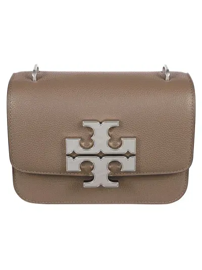 Tory Burch Small Eleanor Pebbled Convertible Shoulder Bag In Wild Mushroom