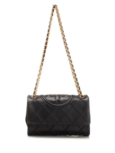 Tory Burch Small Fleming Shoulder Bag In Black