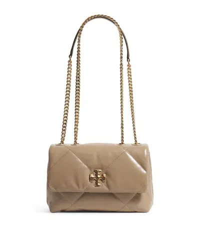 Tory Burch Small Leather Quilted Kira Shoulder Bag In Beige