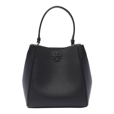 Tory Burch Small Mccgraw Bucket Bag In Black