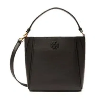 Tory Burch Small Mcgraw Bucket Bag In Black