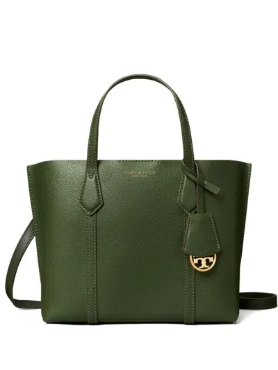 Tory Burch Small Perry Tote Bag In Basil/gold