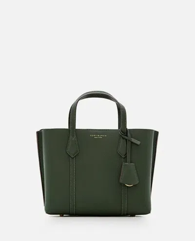 Tory Burch Triple Compartment Small Tote In Green