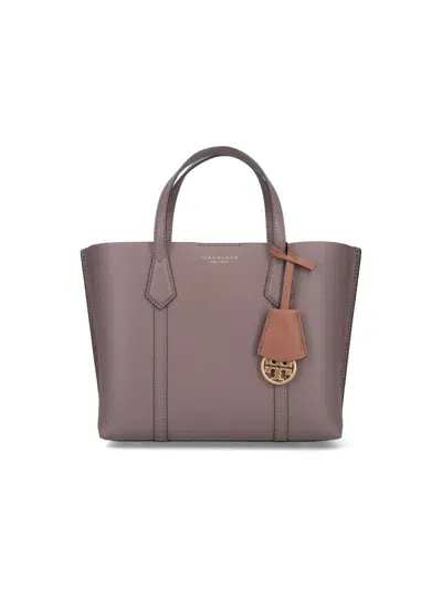 Tory Burch Shopping Bag Perry Small In Taupe