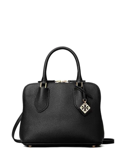 Tory Burch Swing Mini Leather Handbag In Black