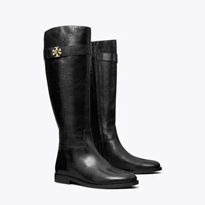 Tory Burch T Lock Riding Boot In Black