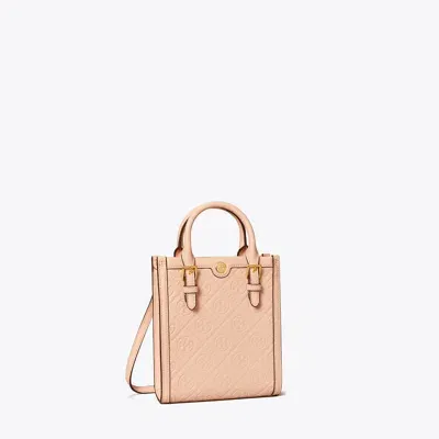 Tory Burch T Monogram Leather Mini Tote In Blush