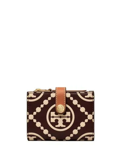 Tory Burch T-monogram Wallet In Brown