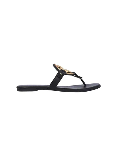 Tory Burch Thong Sandals Miller In Perfect Black / Gold