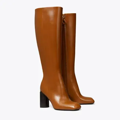 Tory Burch Twisted Heel Knee-high Boot In Sierra Cognac