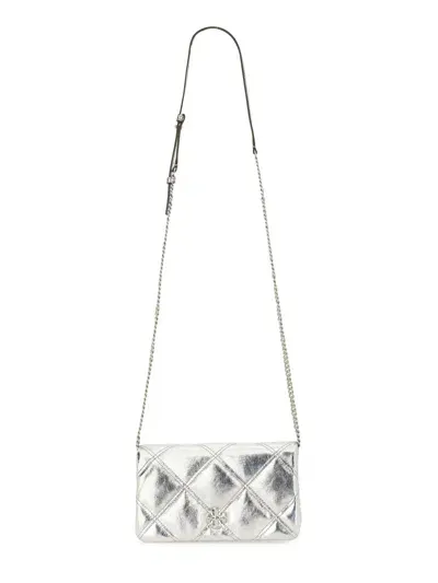 Tory Burch Wallet "kira" In Silver