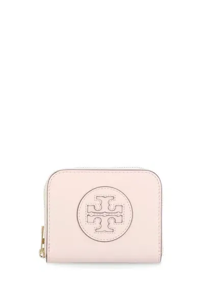 Tory Burch Ella Bio Small Zipped Wallet In Pink