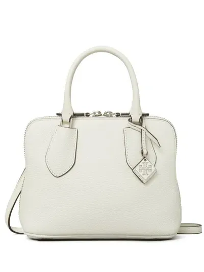 Tory Burch Mini Swing Leather Satchel In White