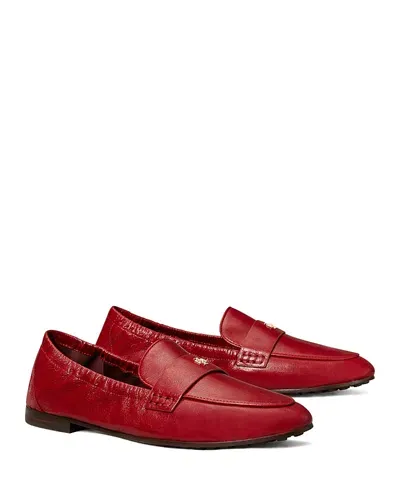 Tory Burch Women's Apron Toe Loafers In Ruby