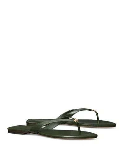 Tory Burch Classic Flip Flop In Dark Emerald