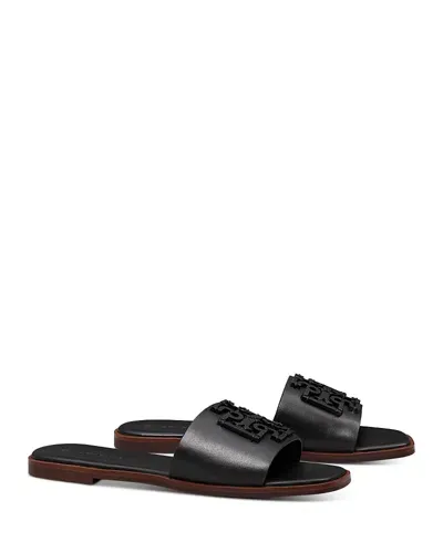 Tory Burch Women's Ines Flat Slide Sandals In Perfect Black