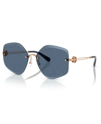 Tory Burch Geometric Sunglasses, 58mm In Dark Blue