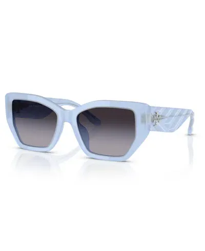 Tory Burch Geometric Sunglasses, 53mm In Grey Gradient