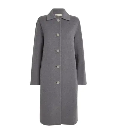 Tory Burch Wool Flecked Coat In Grey