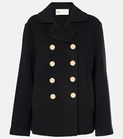 Tory Burch Wool Peacoat In Black