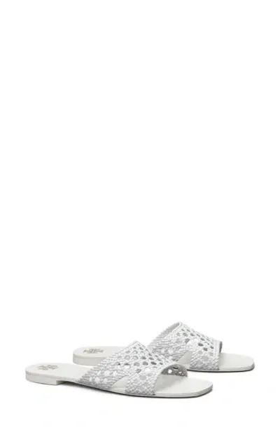 Tory Burch Woven Slide Sandal In White