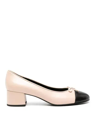 Tory Burch Cap-toe Leather Pumps In Pink