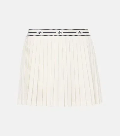 Tory Sport Mesh Tennis Skirt In White