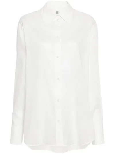 Toteme Pre Cotton Blend Shirt In White