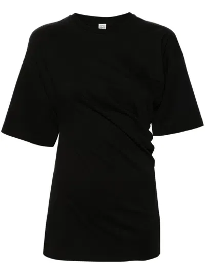 Toteme Pre Organic Cotton T Shirt In Black