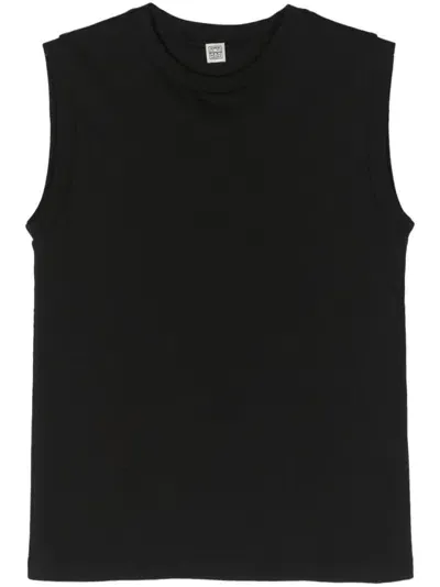 Toteme Pre Organic Cotton Tank Top In Black