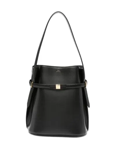 Totême Belted Bucket Bag In Black