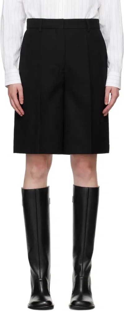 Totême Black Tailored Shorts In 001 Black