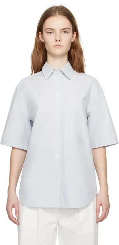 Totême Blue Patch Pocket Shirt In 131 Ice