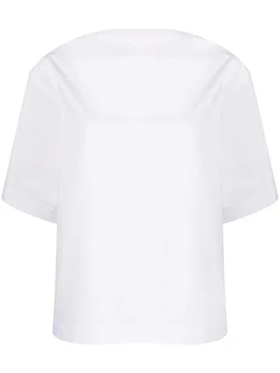 Totême Boat Neck Boxy-fit T-shirt In White