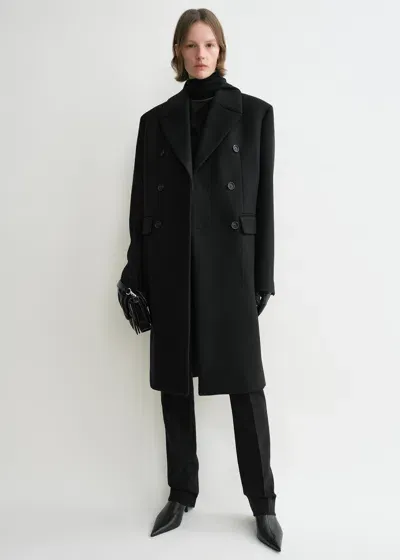 Totême Broad Midi Coat Black