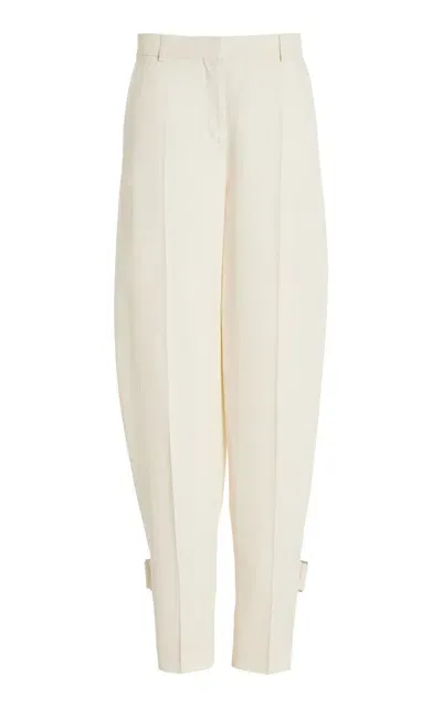 Totême Buckled Slouch Trousers In White