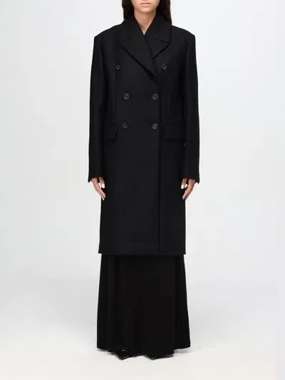 Totême Coat Toteme Woman Color Black In Schwarz