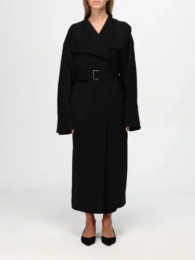 Totême Coat Toteme Woman Color Black In Schwarz