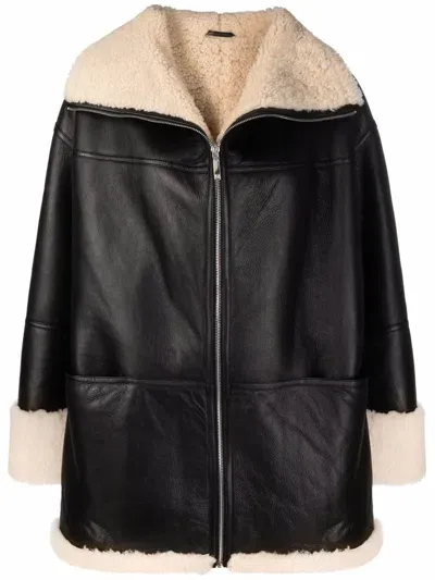 Totême Toteme Signature Shearling Jacket Clothing In Black