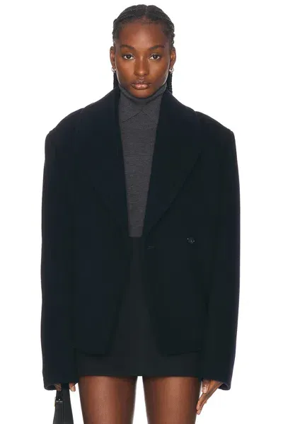 Totême Cropped Peacoat In Navy