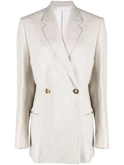 Totême Doppelreihiger Blazer In Neutrals